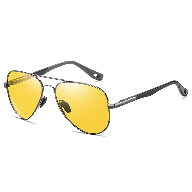 Aviator Double Bridges Hombres/Mujeres Gafas de sol polarizadas Metal + Caucho #81701