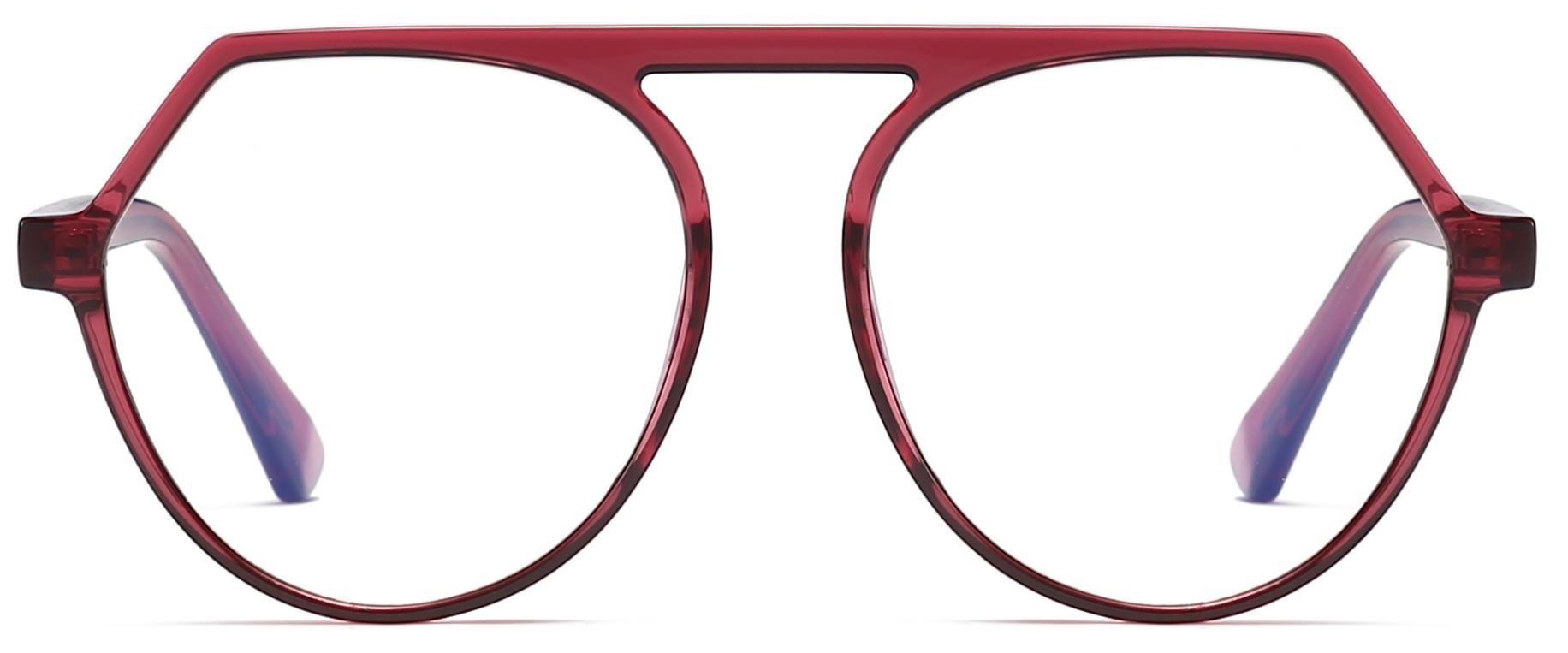 Stock Geomatrical Shape Top Naring Bridge Diseño de moda TR90+CP Anti-Blue Light Women Frames ópticos #2033
